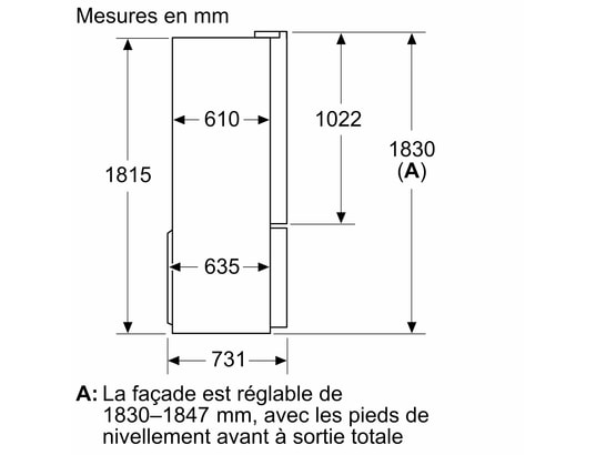 BOSCH - Réfrigérateur 4 portes KFN96AXEA