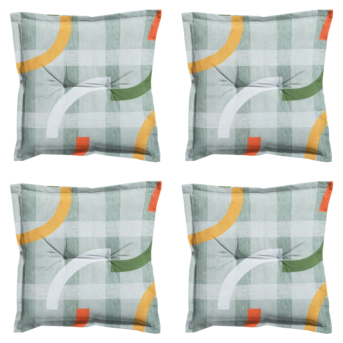 Madison Tess orange Zitkussen - Set van 4