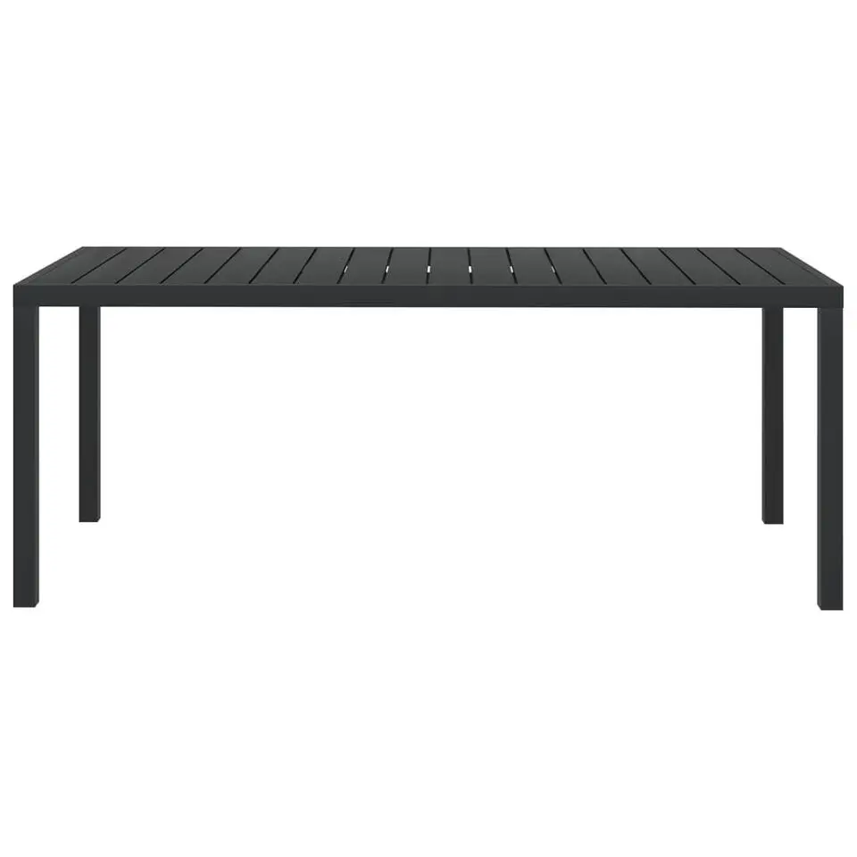 vidaXL - Tuintafel - Zwart - WPC - 185 x 90 x 74 cm
