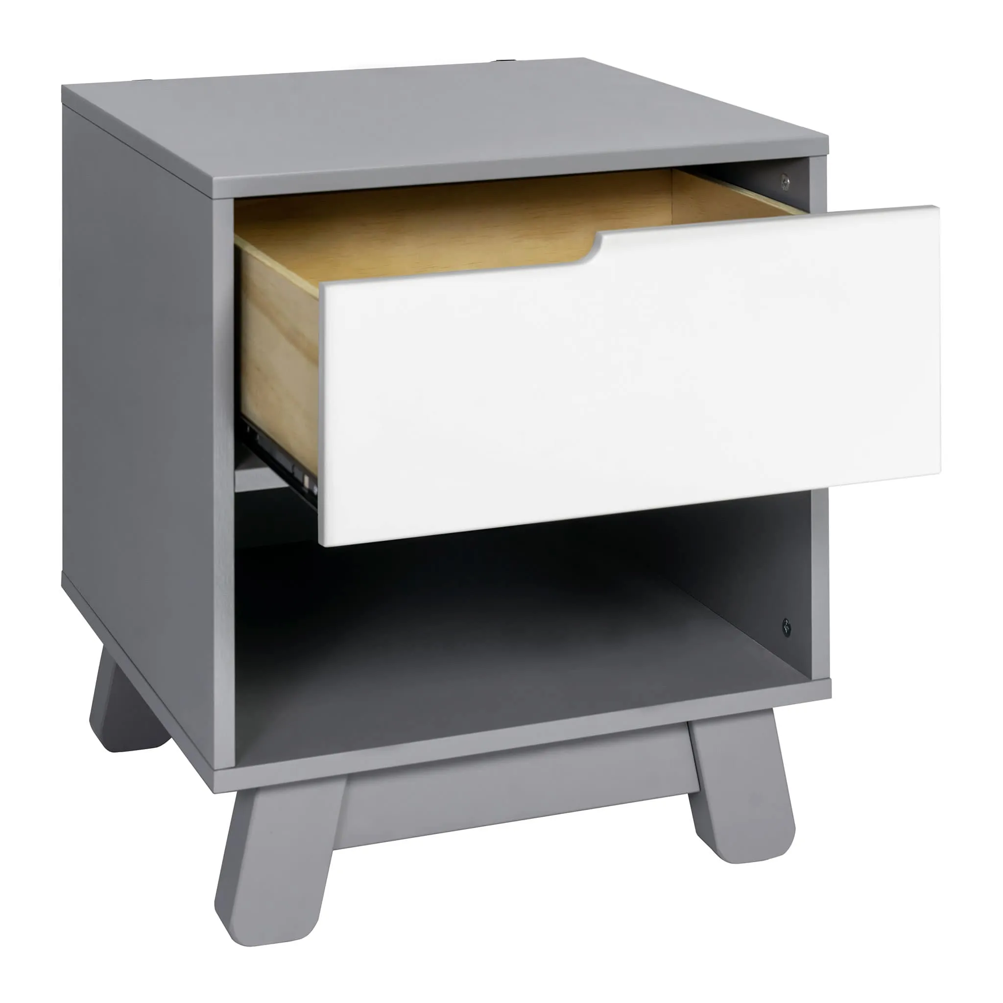 Babyletto Table de Nuit Hudson avec port USB - Grey  Blanc