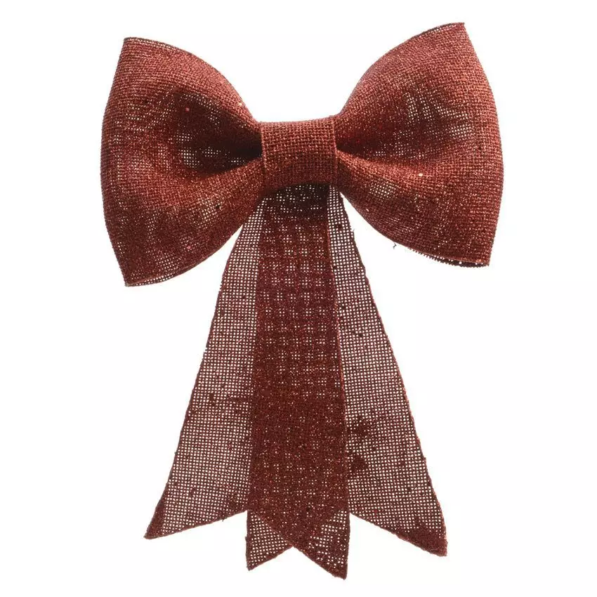 Nœud pailleté (H14 cm) Royal Rouge