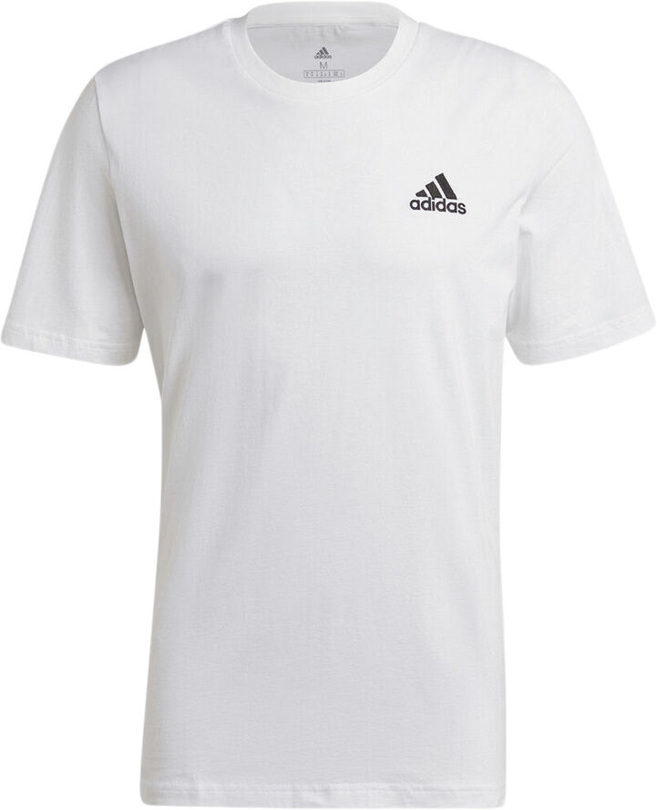 adidas Essentials Embroidered Small Logo T-shirt Hvid