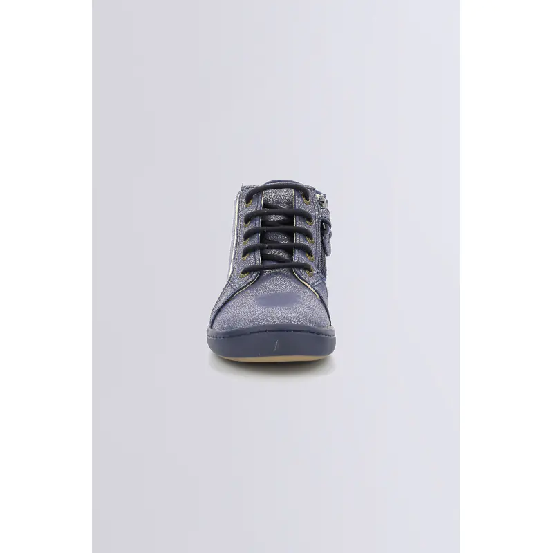 KICKPINNS MARINE METALLISE (28-36) BOTTINES Cuir Fille
