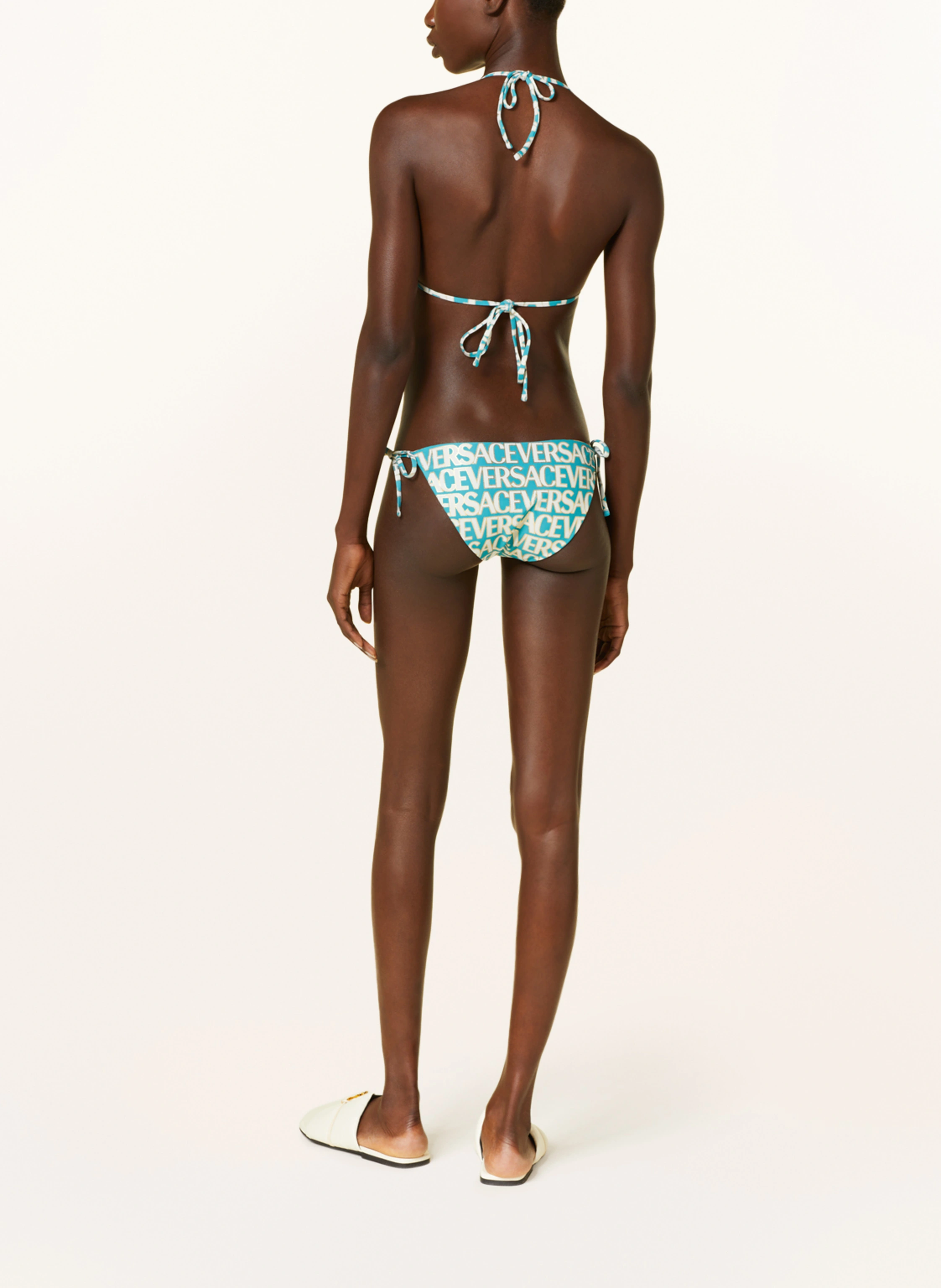 VERSACE Triangel-Bikini-Hose mit Glitzergarn