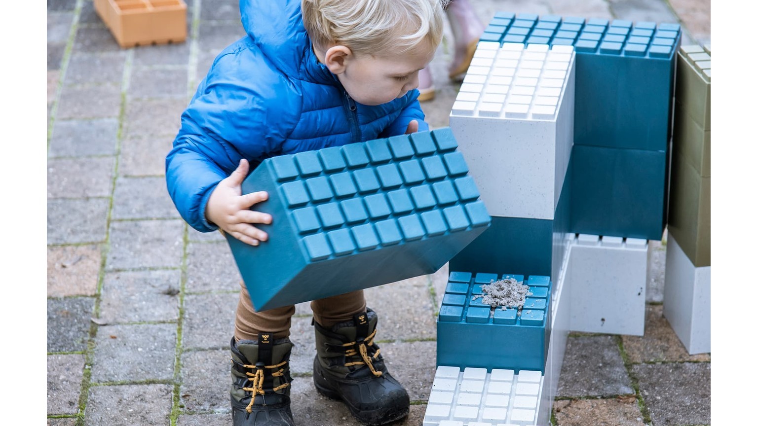 Dantoy - Byggeklodser - Blå og Grå