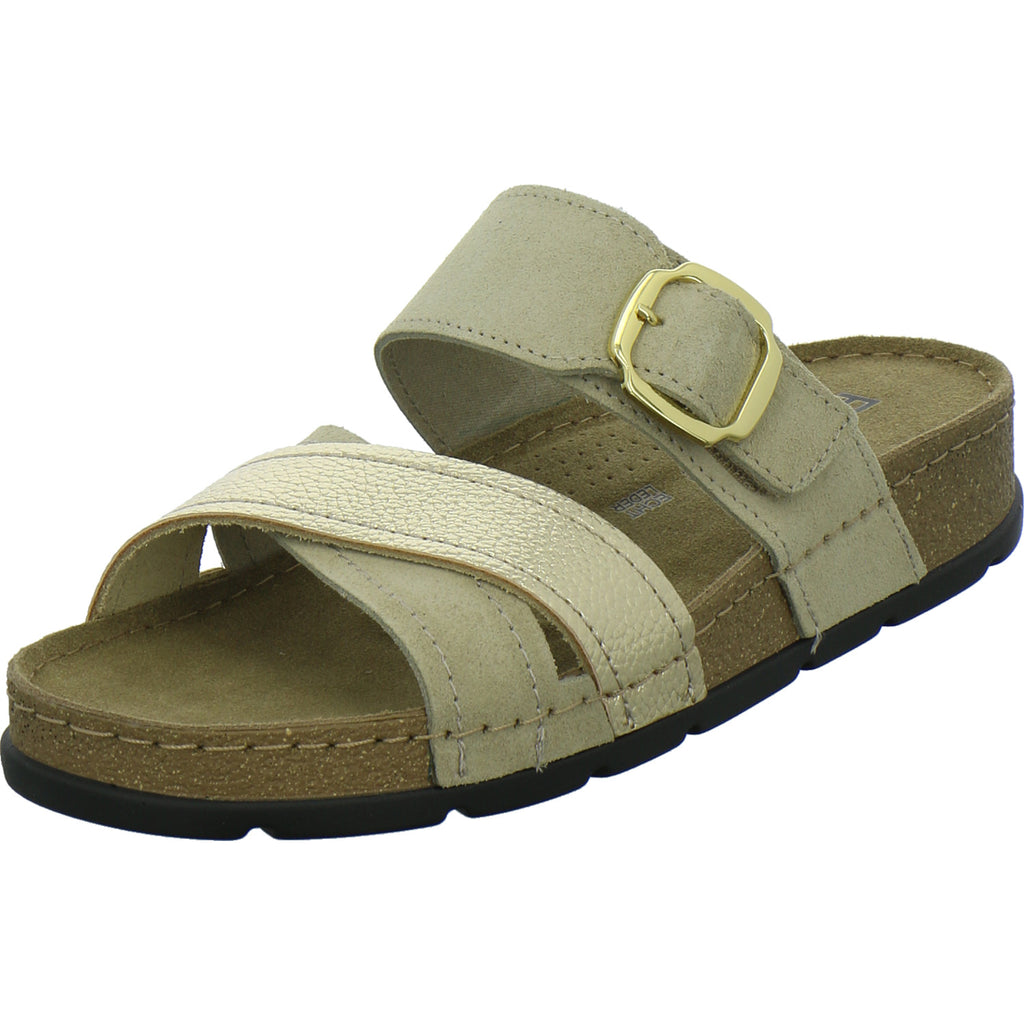 Rohde Pantoletten Damen Beige-kombi