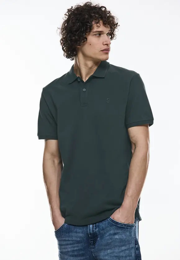 Piquée Poloshirt - dark urban green