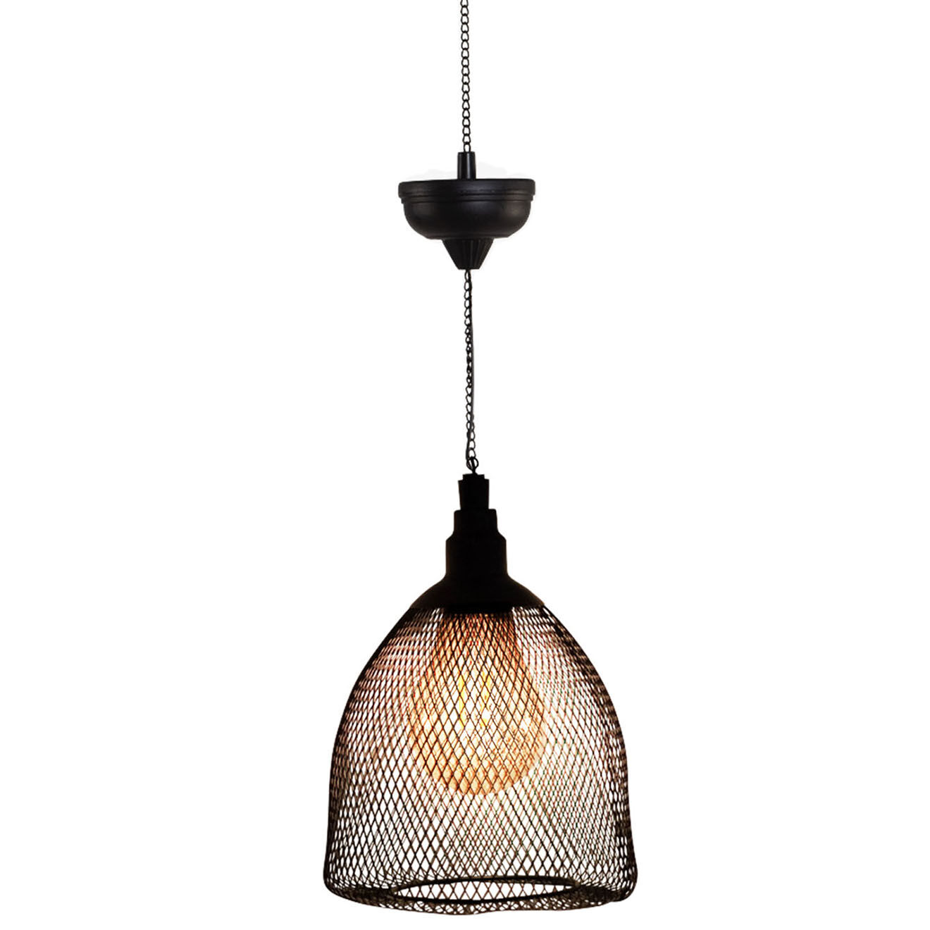 Idomya Suspension filaire noire - 28xD.18 cm