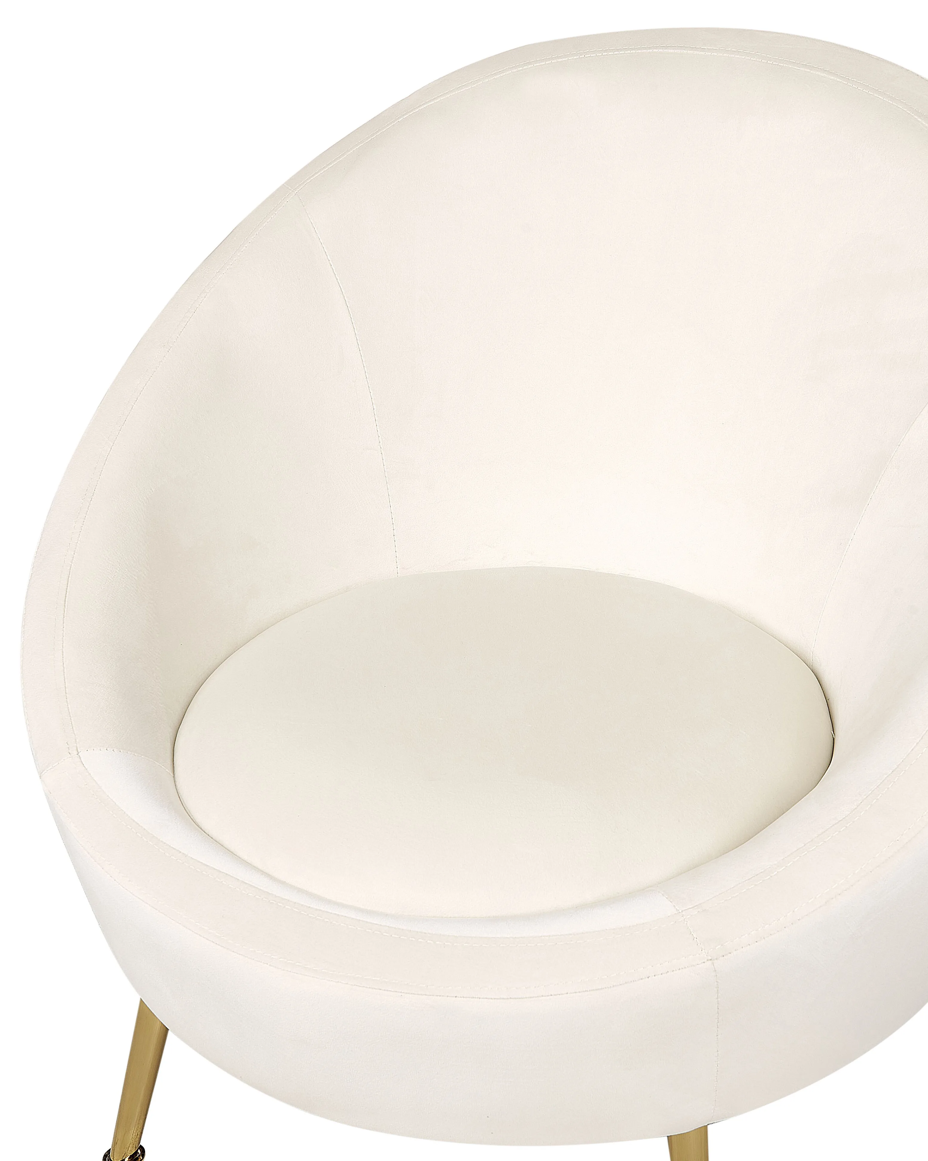 Fauteuil LANGA Fluweel Gebroken wit