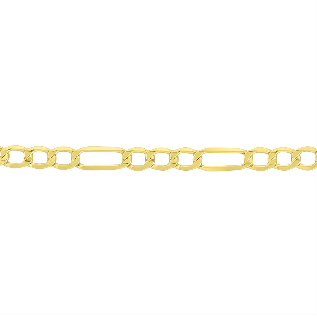 Collier Cameo Maille Alternée 1/3 Or Jaune