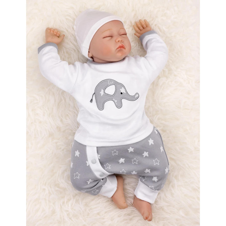 Baby Sweets 2tlg Set Shirt + Hose Little Elephant weiß grau