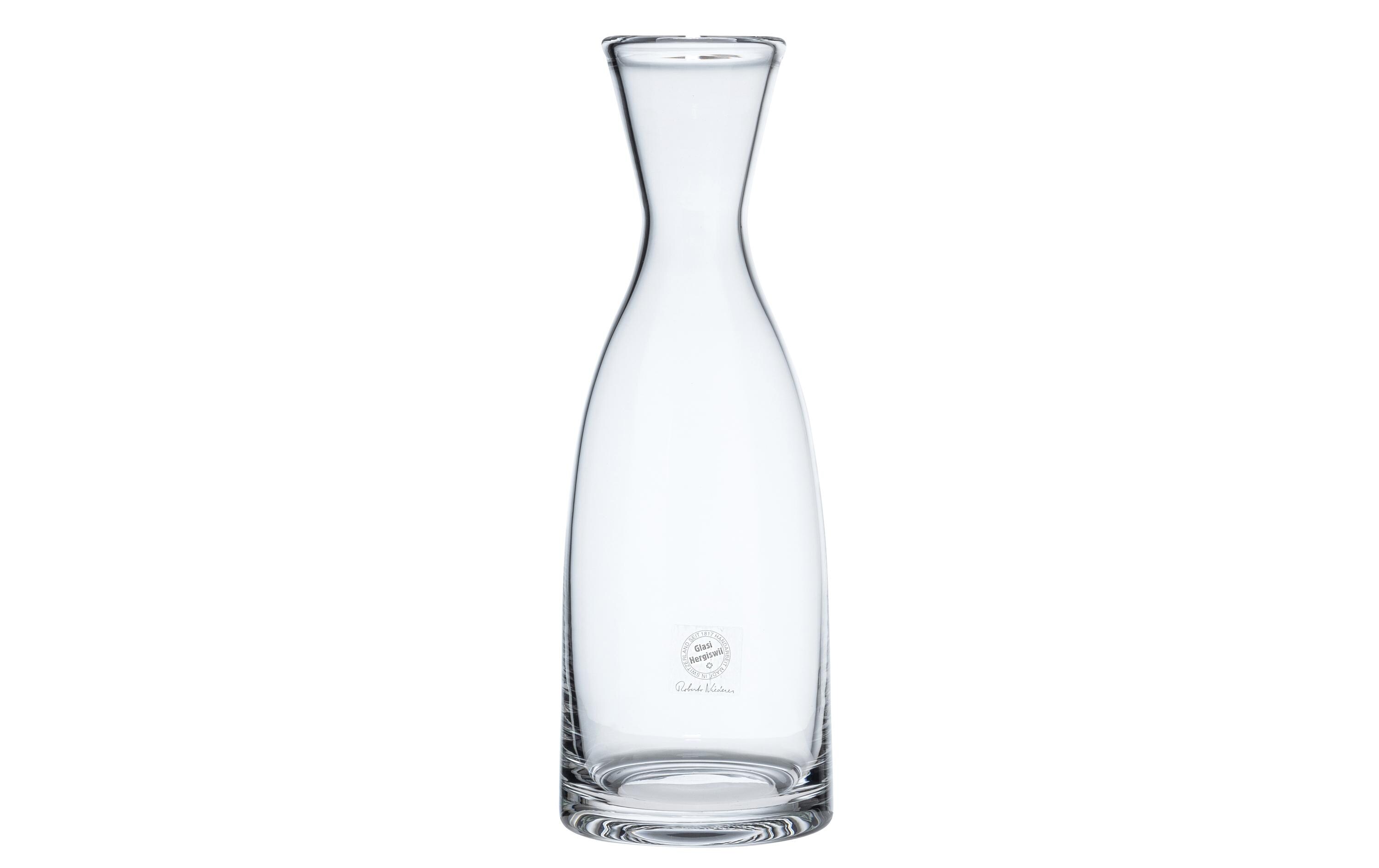 Karaffe 1 l, TransparentMundgeblasene Glaskaraffe