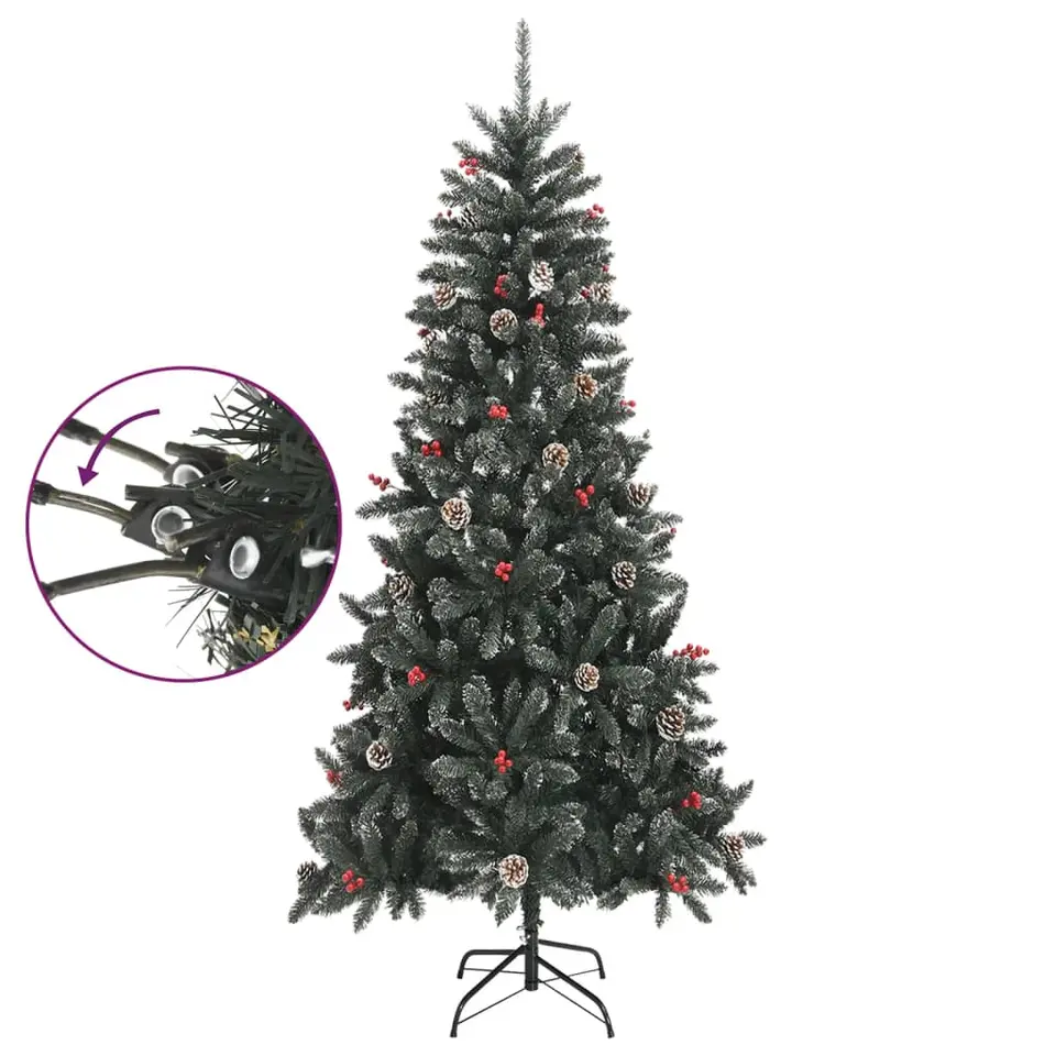 vidaXL kerstboom met standaard 240 cm PVC groen