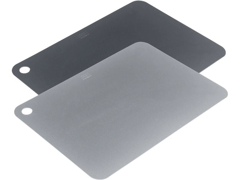 Kuhn Rikon Schneidebrett-Set 2 Stück, Grau 25 cm  x 37 cm 2-teiliges Schneidebrettset