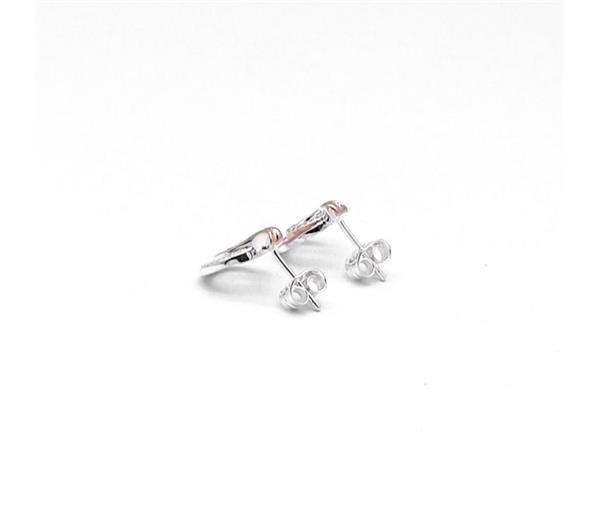Unique And Co Ladies Unique And Co Sterling, gold,CZ Stud Earrings