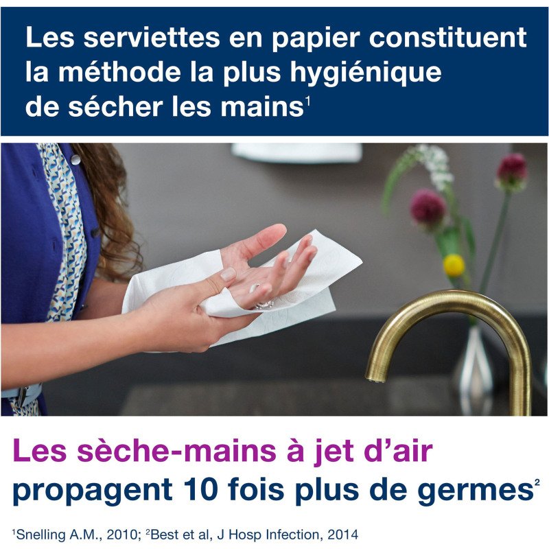 Rouleau d'essuie-mains tork Matic H1 Premium double épaisseur 100 m - Colis de 6