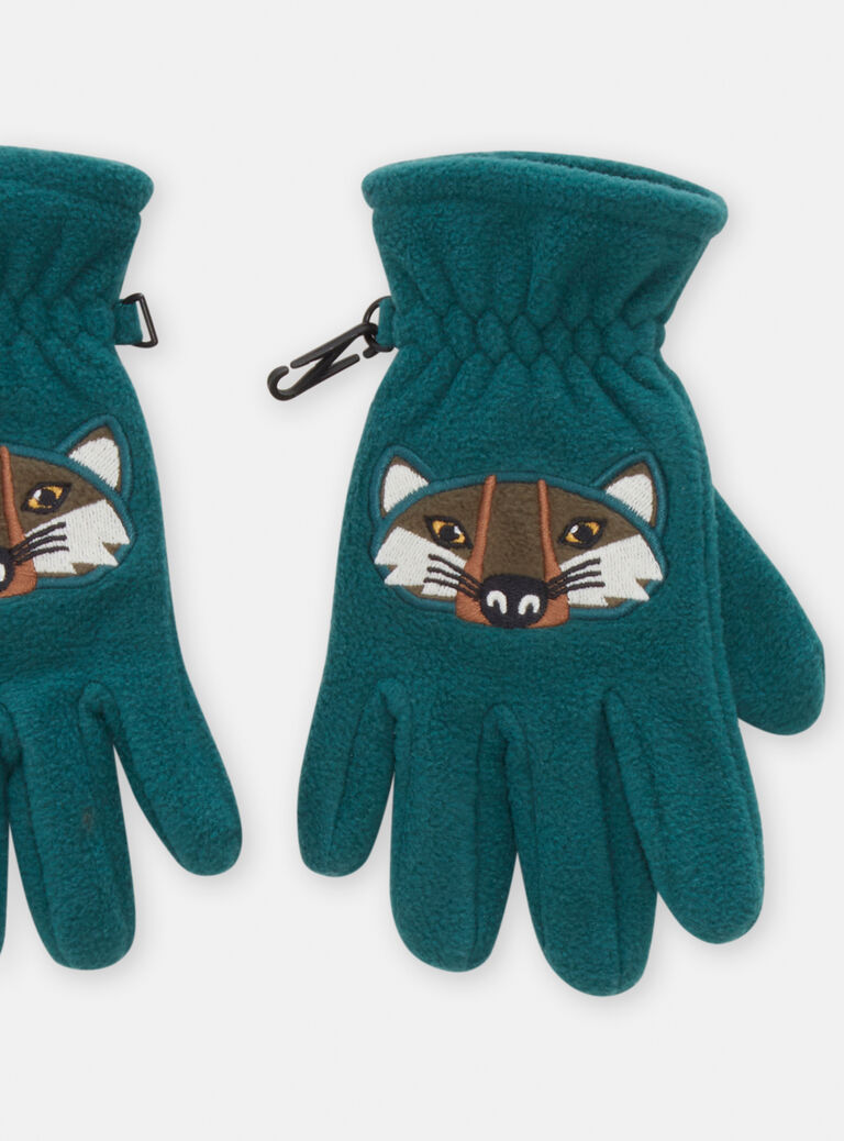 Gants en polaire motif loup pour garçon