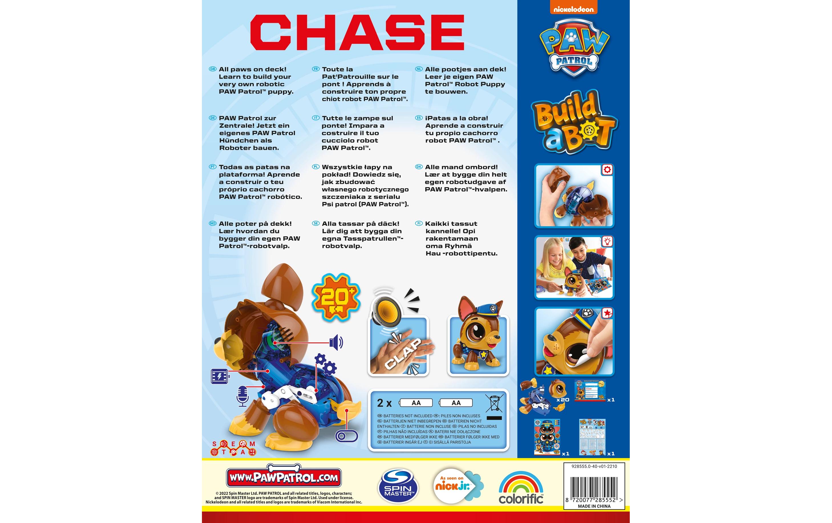 Build a Bot Paw Patrol ChasePaw Patrol-Roboterhund zum Zusammenbauen
