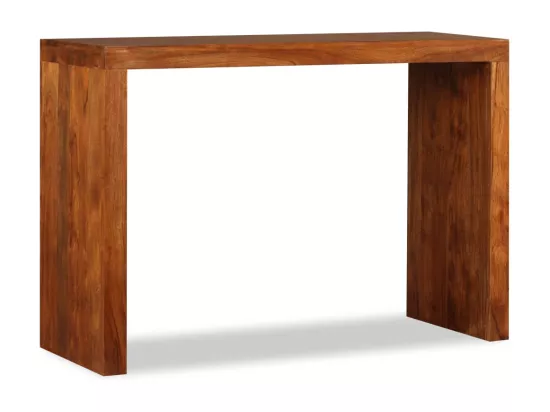 Table console Bois massif avec finition miel 110x40x76 cm
