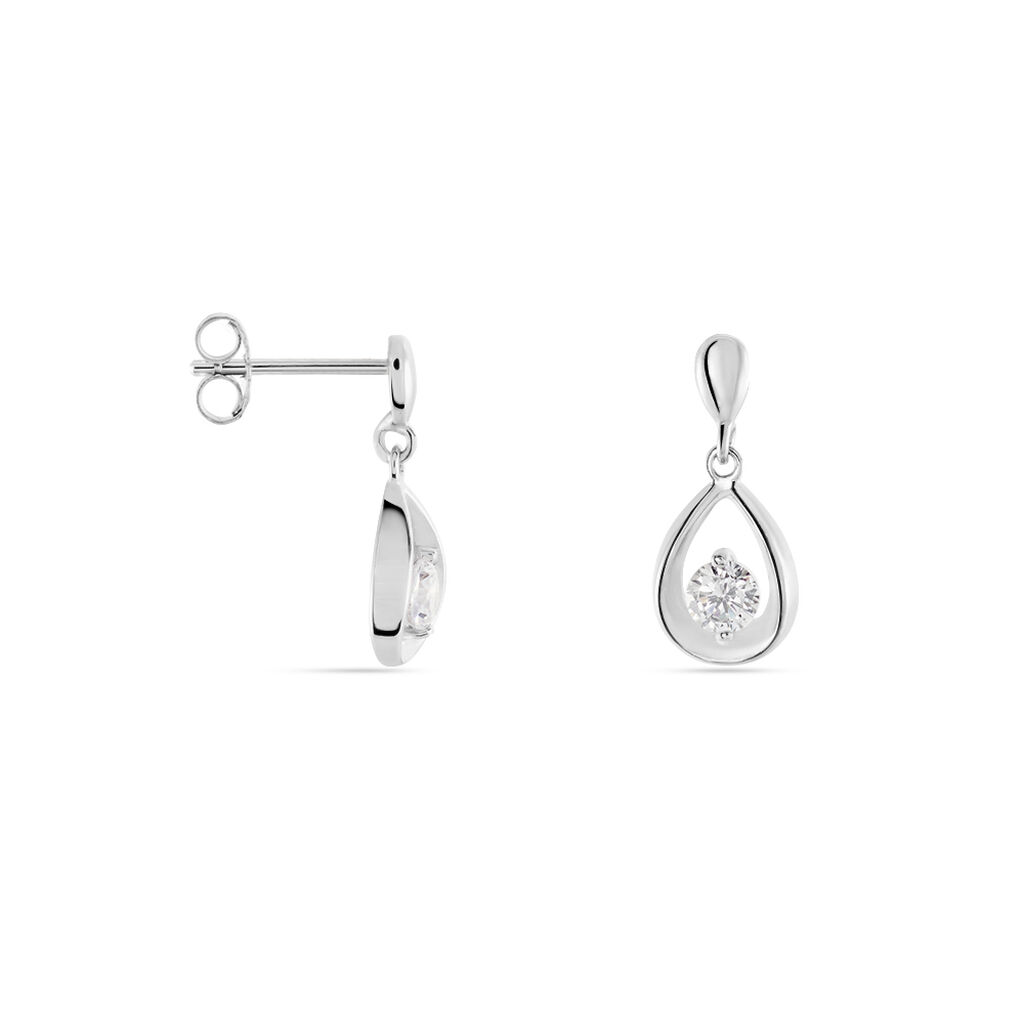 Boucles D'oreilles Pendantes Dyklan Argent Oxyde