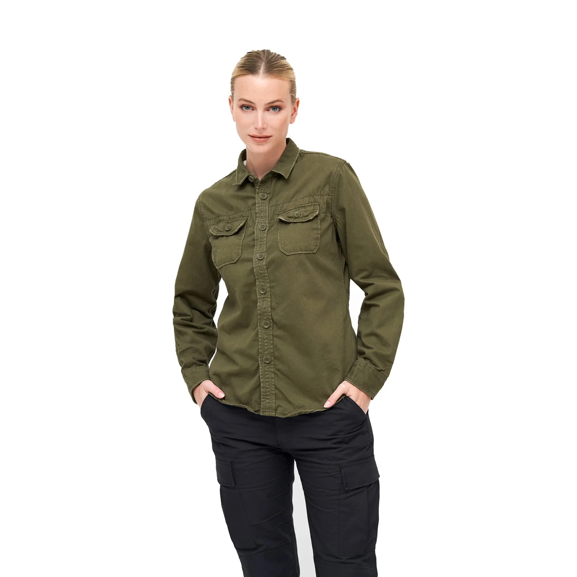 Brandit -  Hemd Vintageshirt Longsleeve Frauen