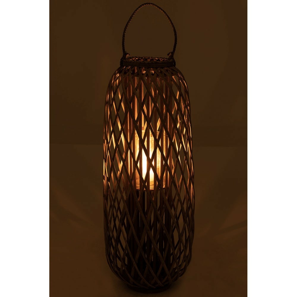 Lanterne willow bois gris large