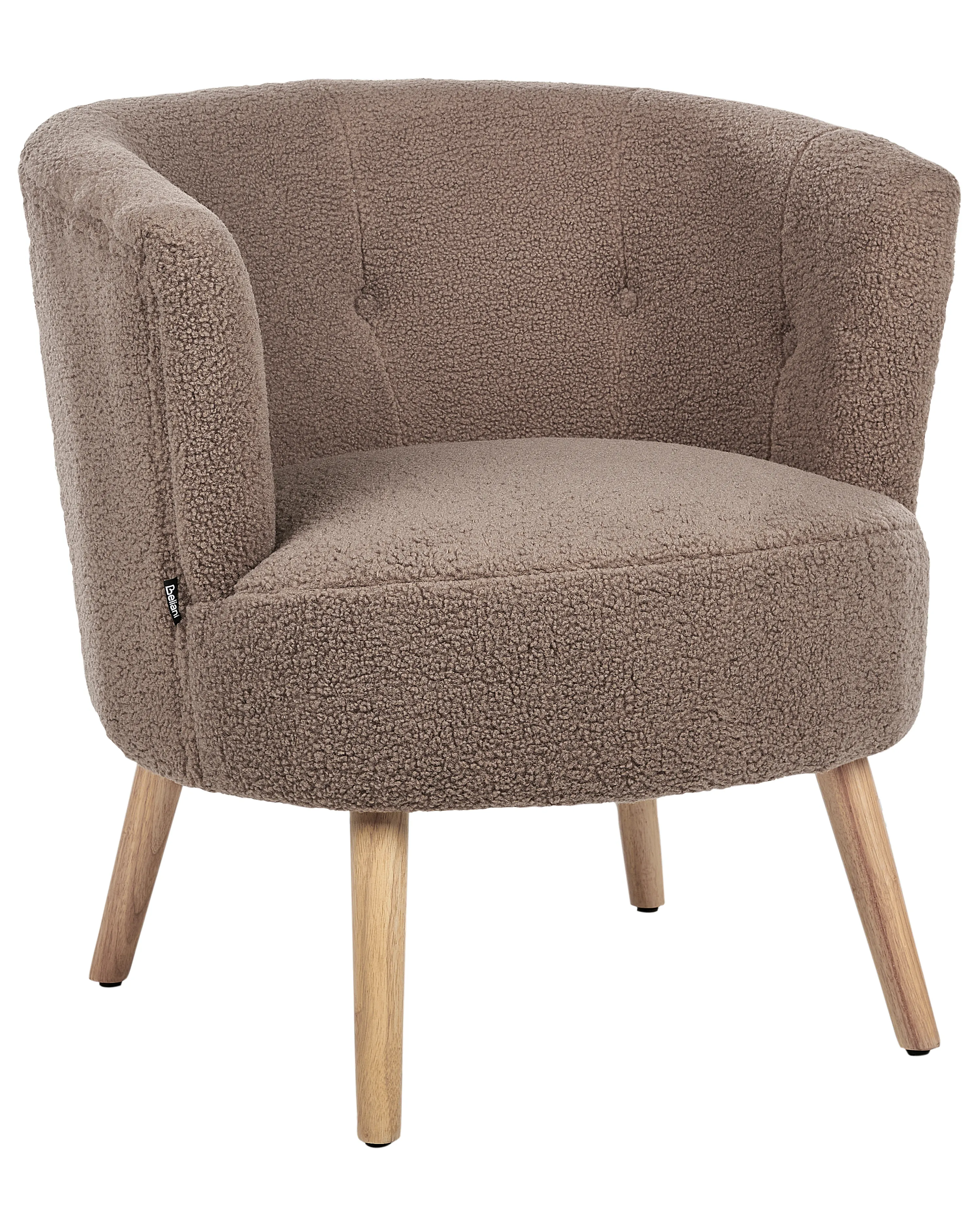 Fauteuil ODENZEN Bouclé Bruin