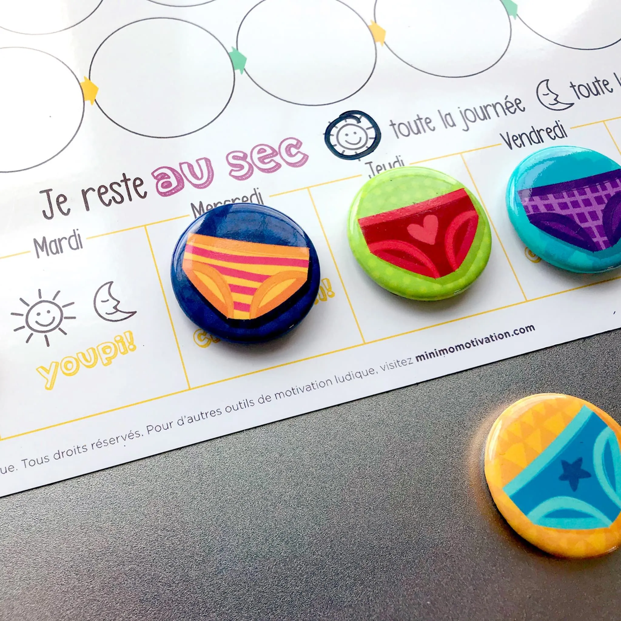 Minimo Tableau de Propreté et 9 Aimants