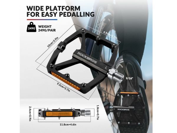 RockBros Wide Pedaler, Black