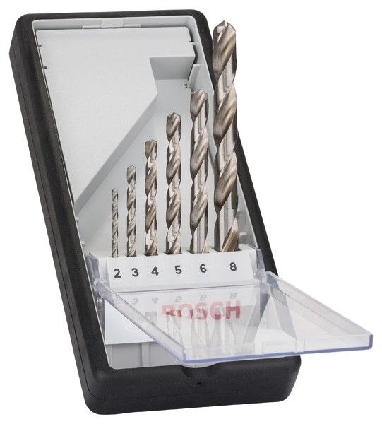 Bosch 2607010529 6-delige Robust Line metaalboorset HSS-G, 135° 2 - 8 mm