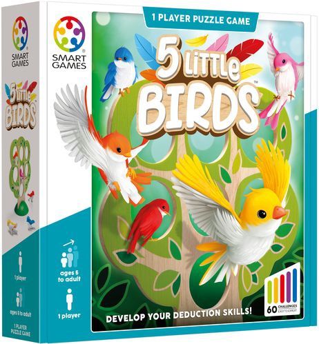 SmartGames - 5 Little Birds - Bordspel - Houten - 60 Opdrachten