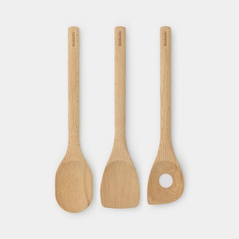 Profile Houten keukengerei, set van 3 (lepel, bakspaan, pollepel met h