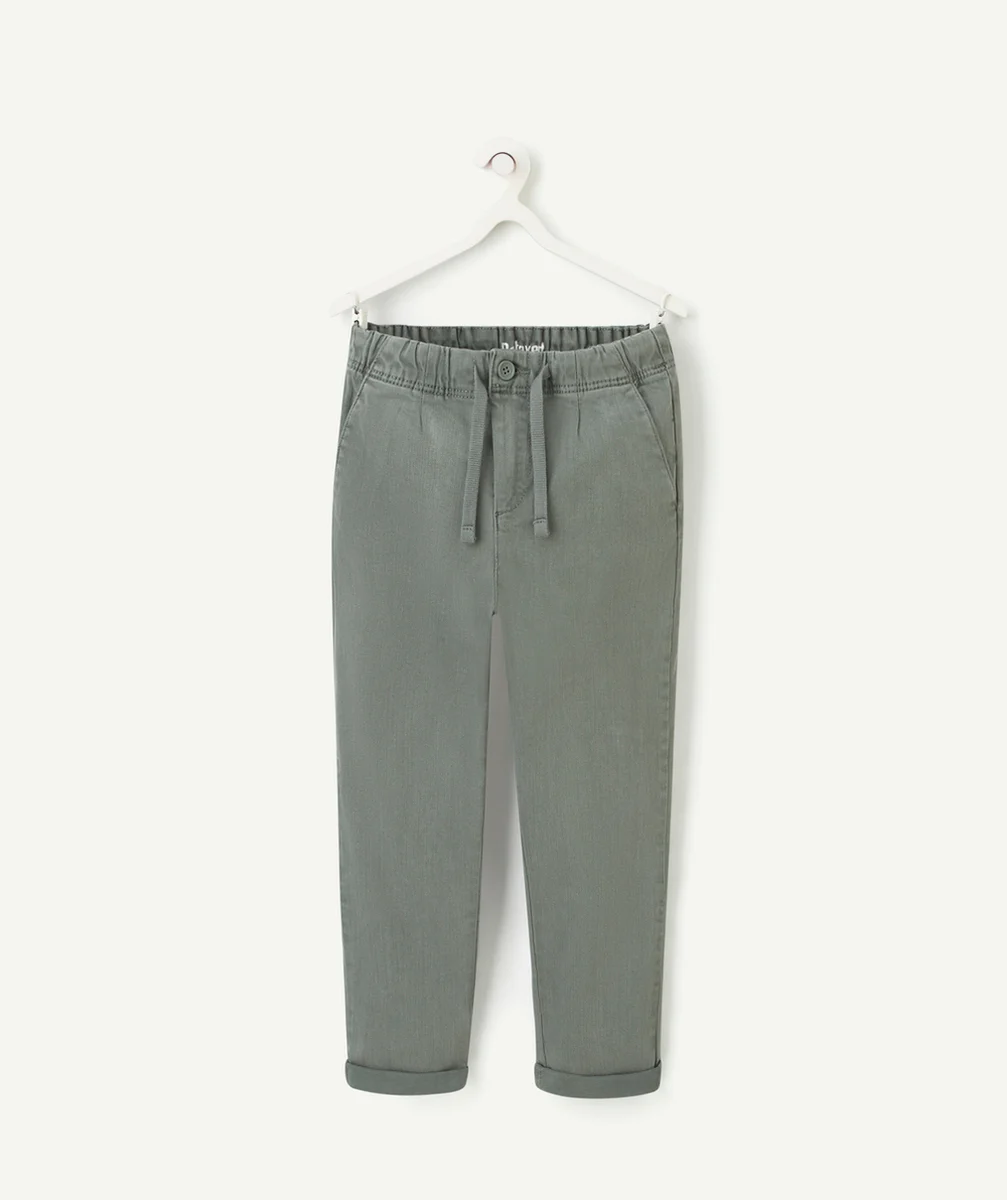 PANTALON RELAX GARÇON EN VISCOSE RESPONSABLE VERT