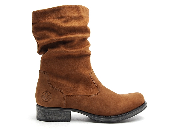 Rieker bottes plates femme y9780 marron