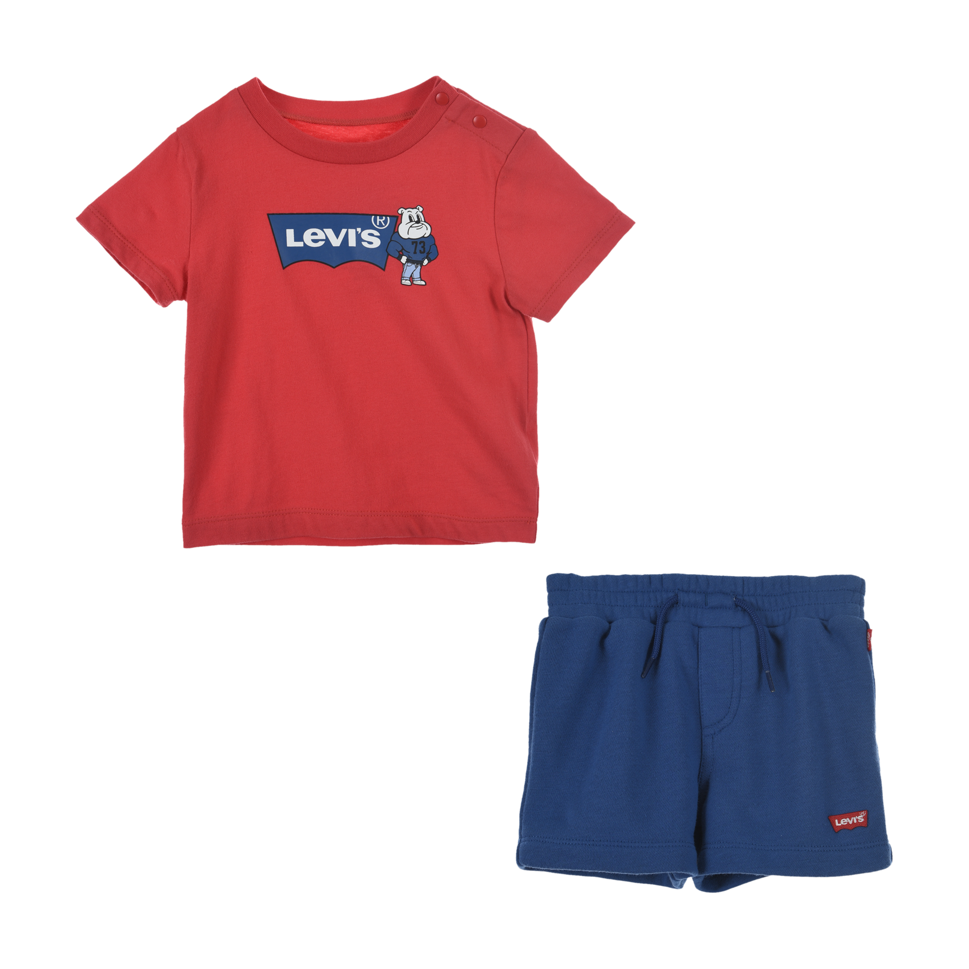 Ensemble de 2 pièces imprimé en coton mélangé | Rouge
