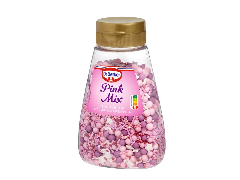 Dr.Oetker Zuckerdekore Streudekor Pink Mix 110 g Dekor für Gebäck und Kuchen