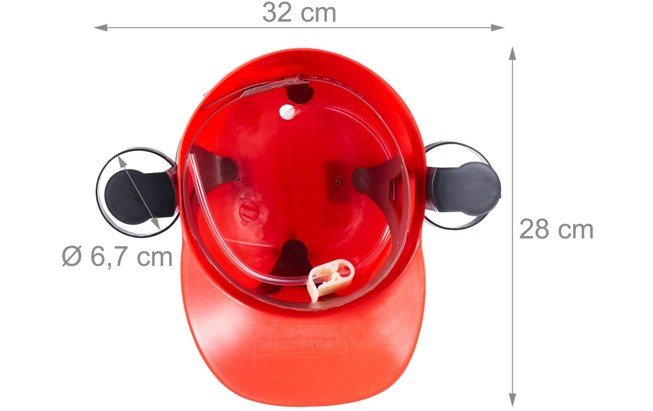 Partyaccessoire Trinkhelm 13 x 32 cm, RotParty Bierhelm