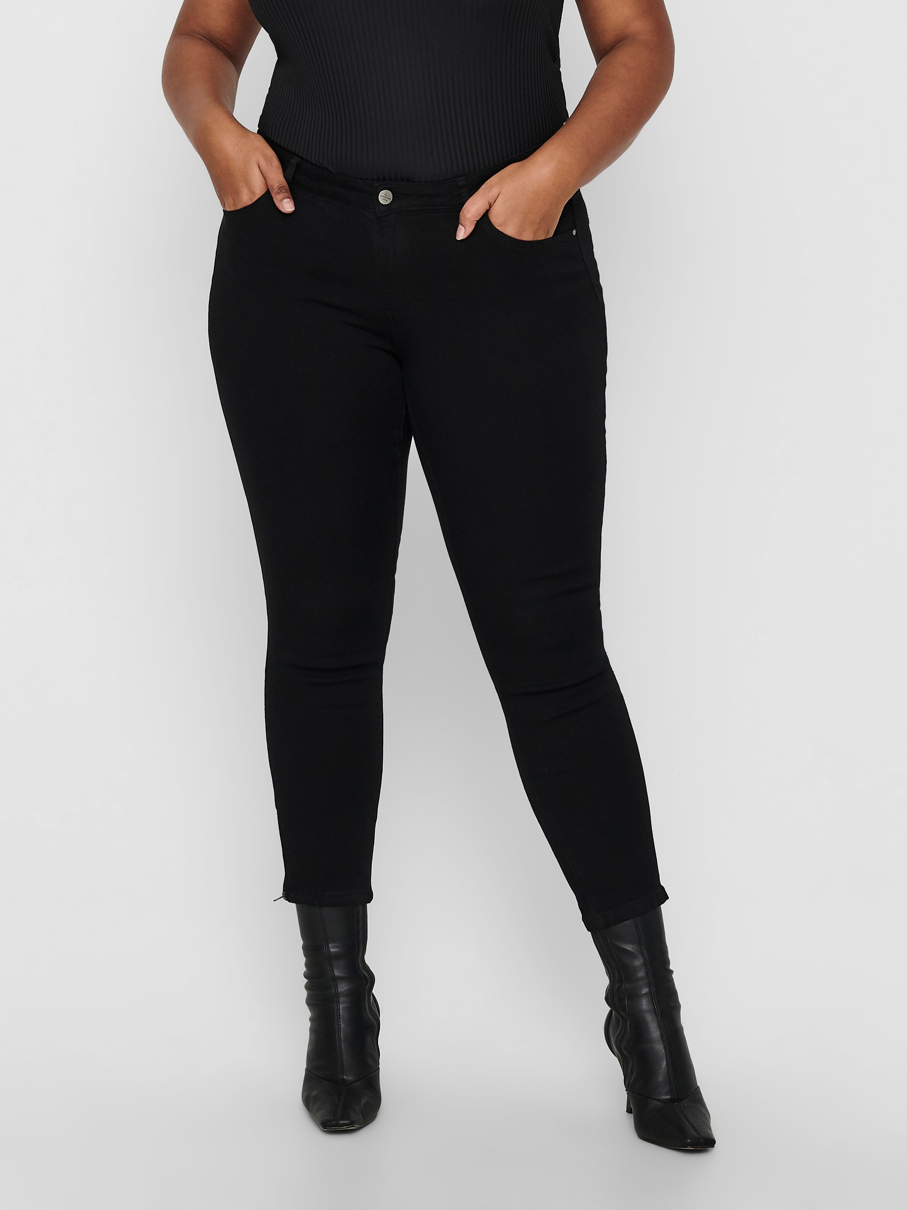 CARKARLA Mittlere Taille Skinny Fit Jeans Black