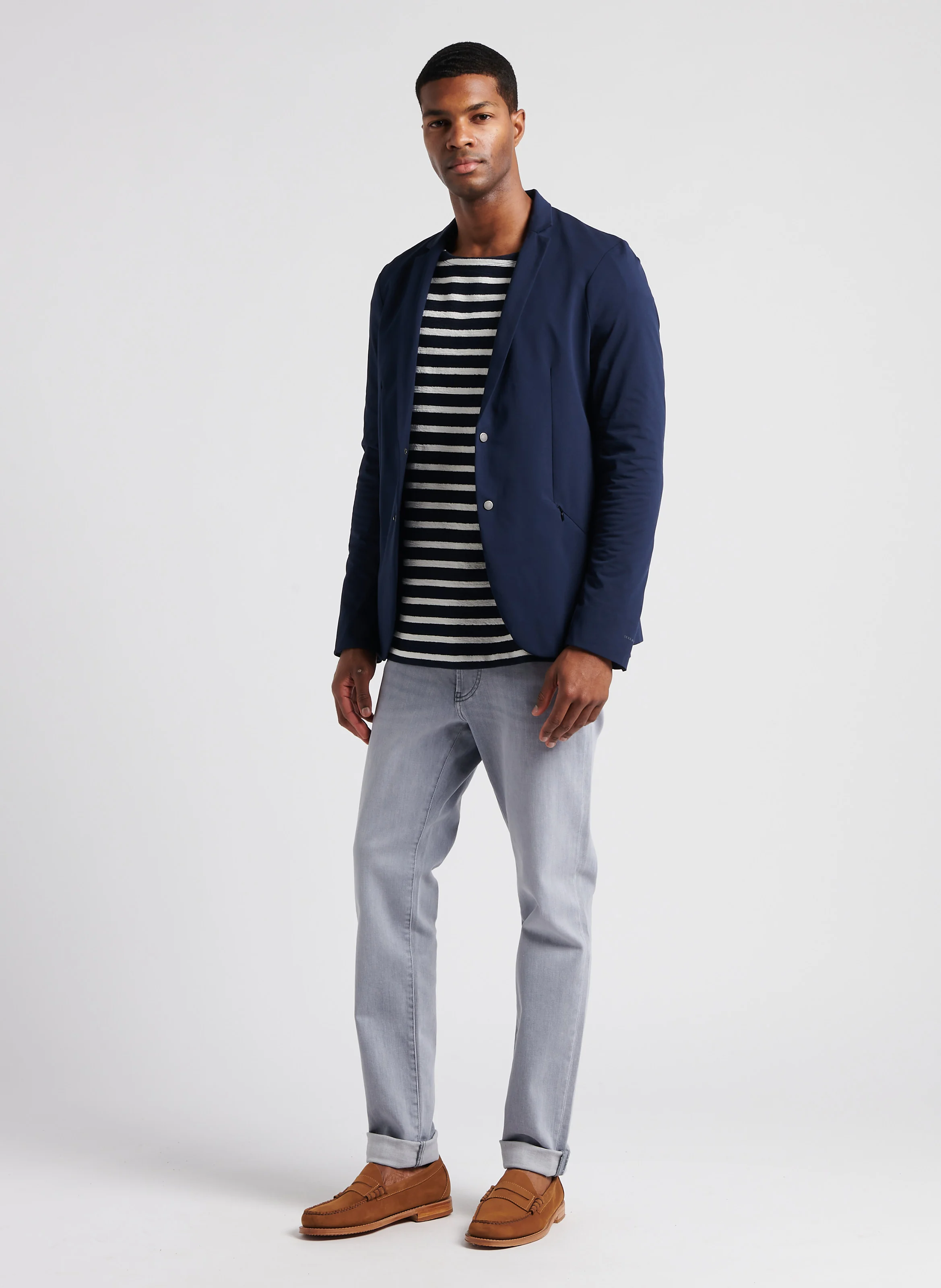 Jean slim en coton stretch | Gris