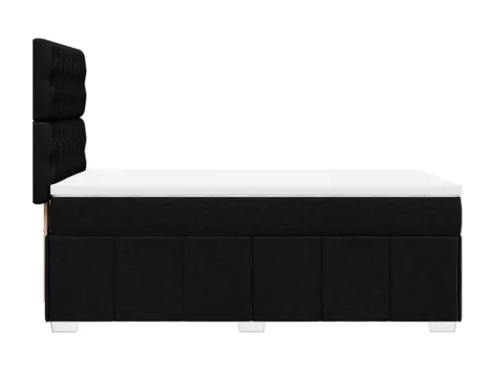 Sommier à lattes de lit avec matelas Noir 90x190 cm Tissu