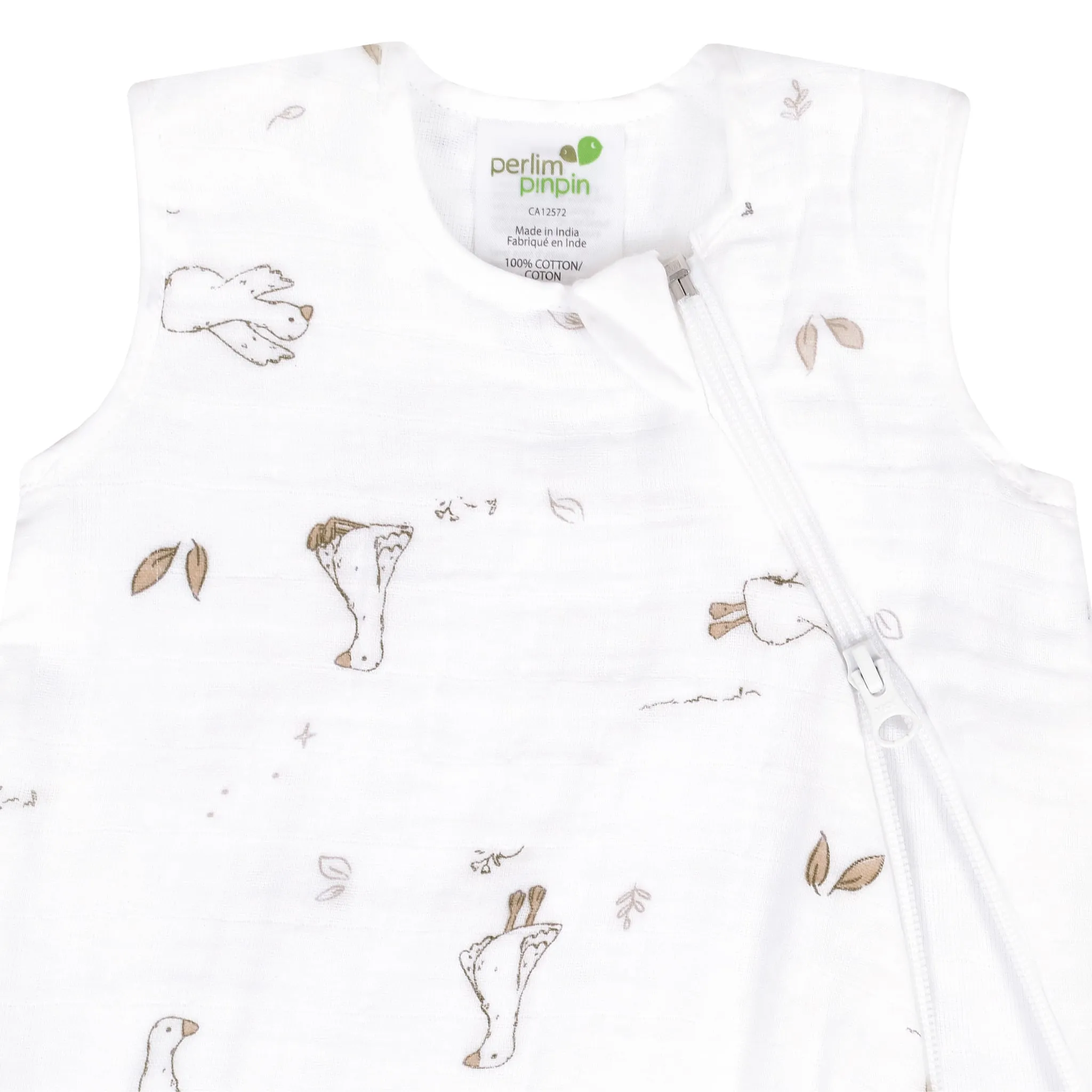 Perlimpinpin Sac de Nuit Mousseline Bambou 0-36mois - Oies