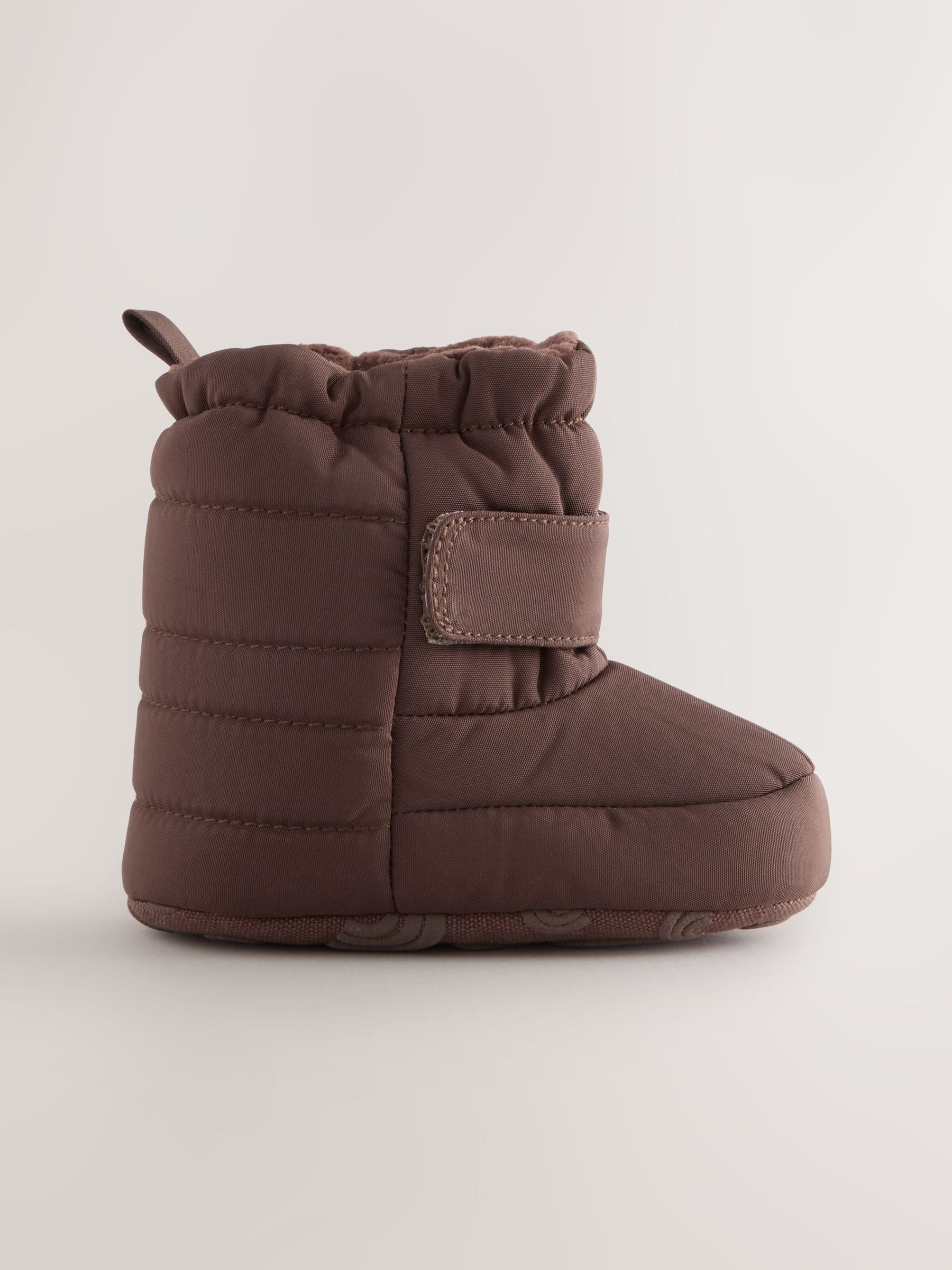 Chocoladebruin - Baby-sneeuwlaarzen met klittenbandsluiting (0-2mnd)