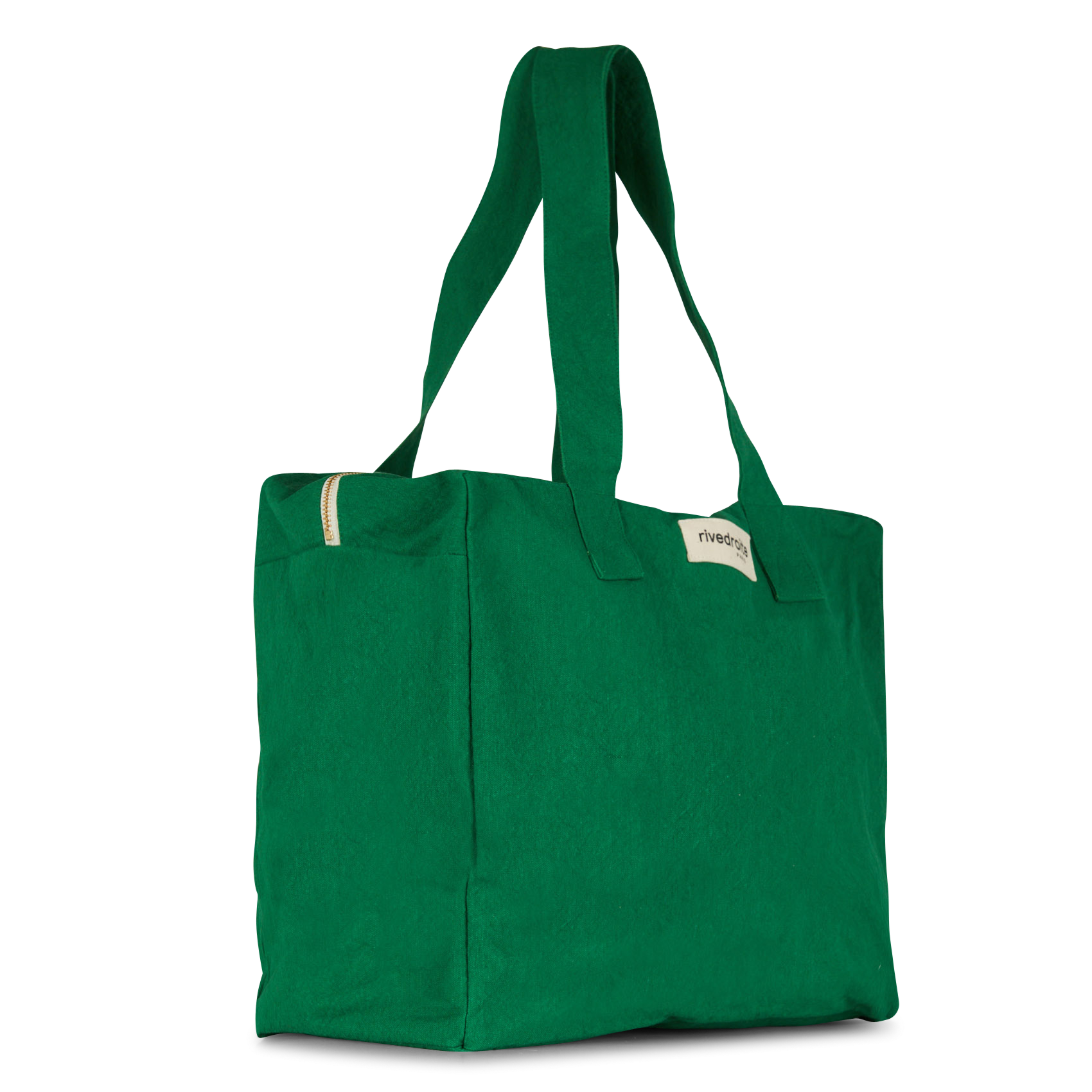 CELESTIN - Sac cabas imprimé en coton recyclé mélangé | Vert