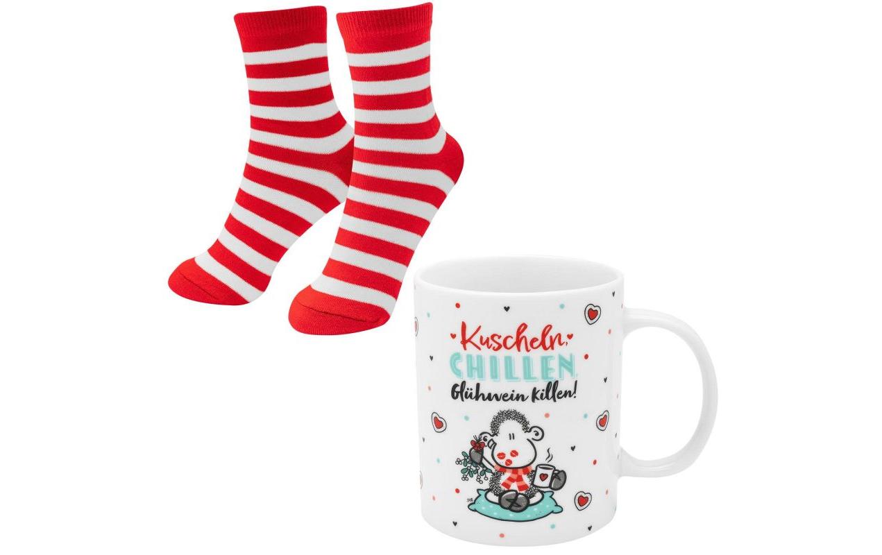 Tasse-Socken-Set Chill Grösse 36 - 40Gute Laune Geschenk Set