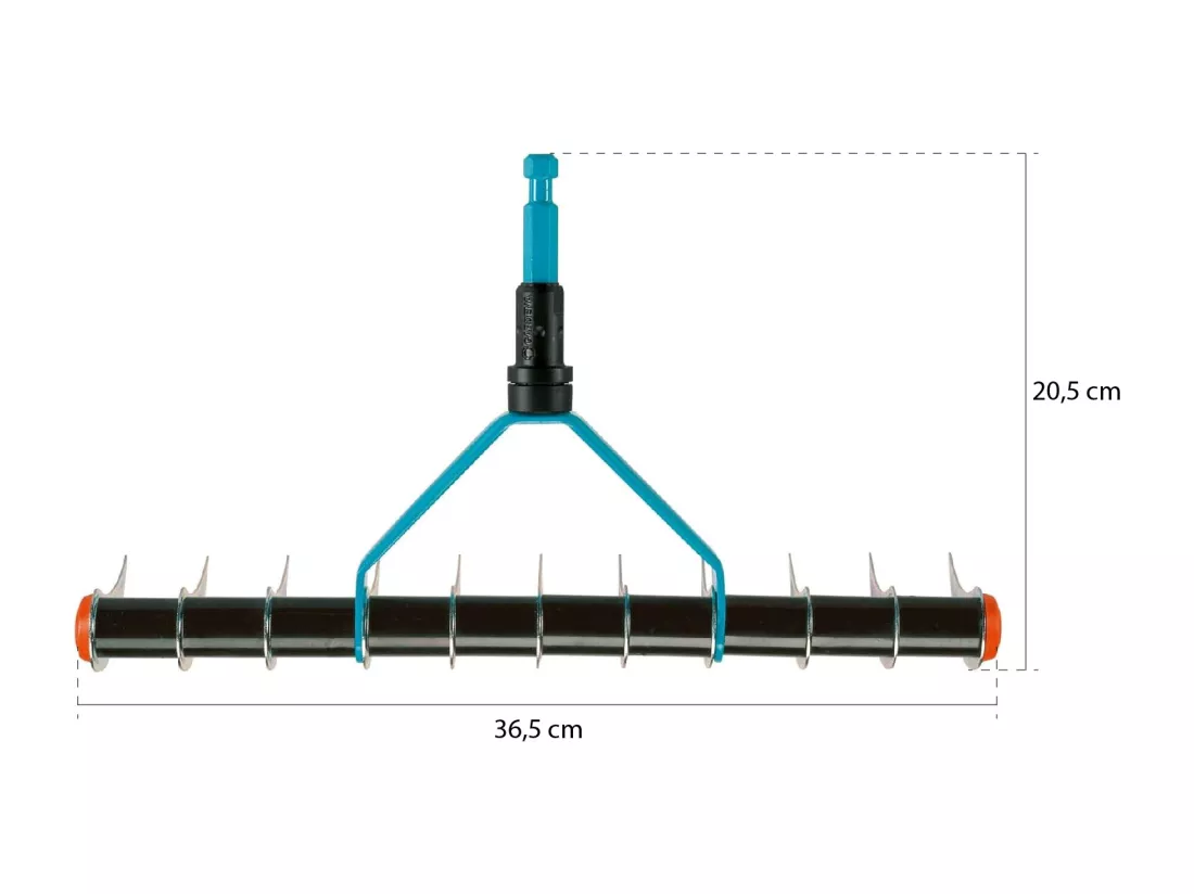 Scarificateur de Gazon Multifonctions Gardena Combisystem 36,5x20,5x9,5 cm Protection Anticorrosion