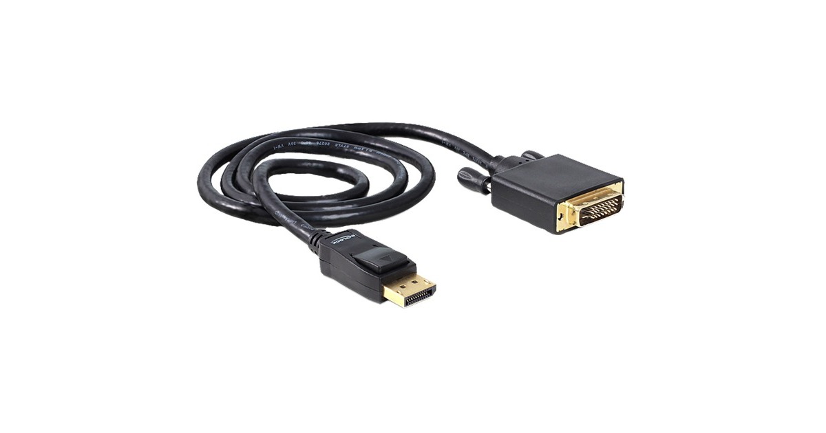 DeLOCKDisplayPort naar DVI kabel adapter  (Zwart, 1 meter)