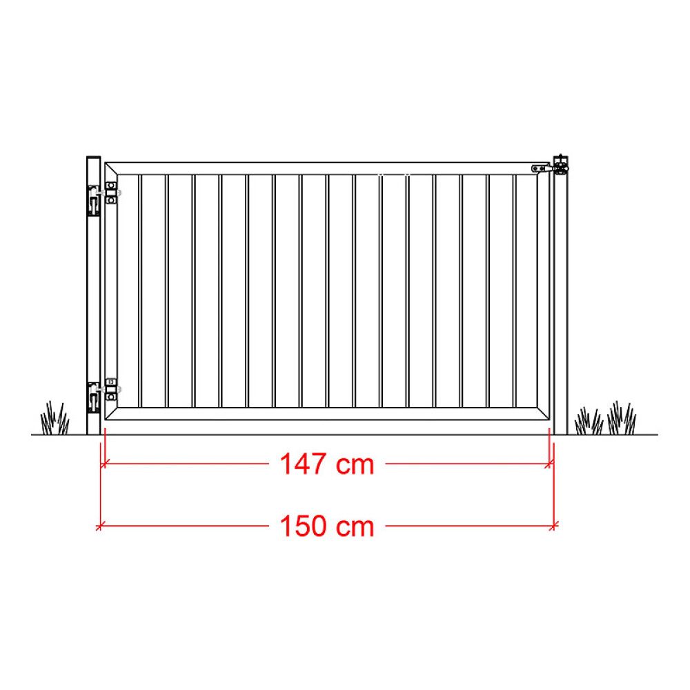PORT PLUS BASIC 150X85CM SVART