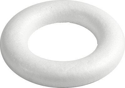 Ring Med Flad Bagside - Str. 20 CM - Tykkelse 25 MM - Hvid - 1 Stk