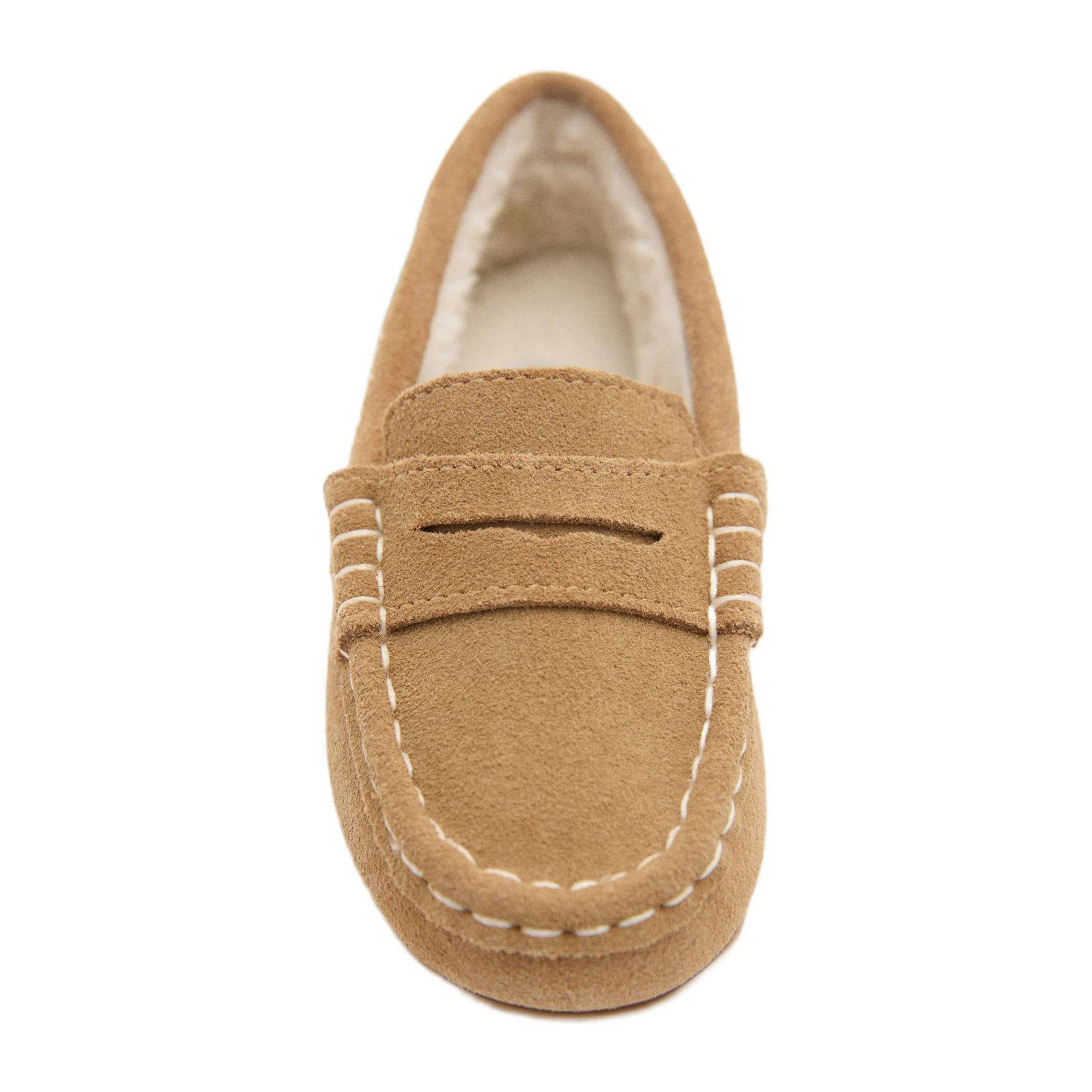 Mango Kids gevoerde suède mocassins camel