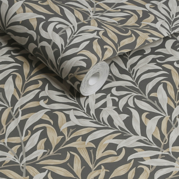 Vliesbehang William Morris at Home Willow Antraciet (dessin 124244)